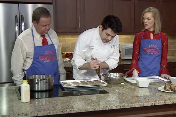 Chef Adam Neill showcases recipe for “Chocolate for a Cause” on CBS news